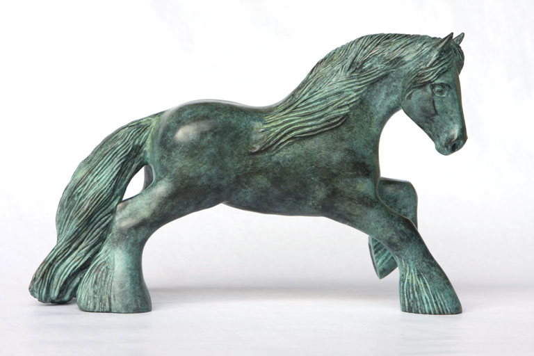 bronze cheval de trait 